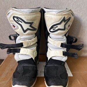Alpinestars Kids Black and Cream Boots